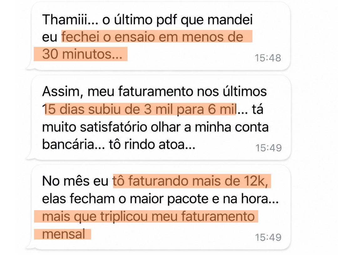 Depoimento: faturamento triplicado em 15 dias